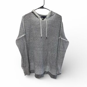 American Eagle Outfitters Light Gray Hooded Sweater